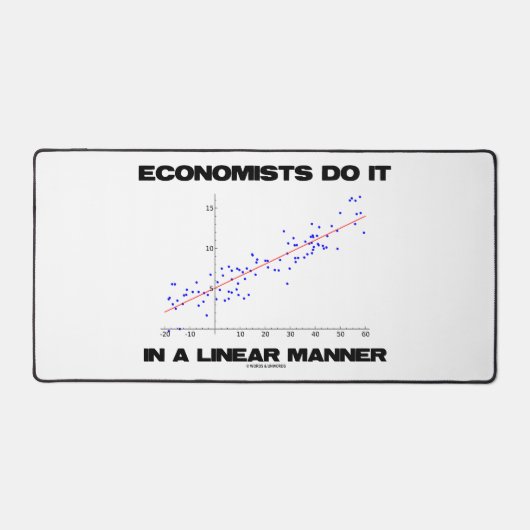 エコノミストは線形回帰でこれを行う デスクマット (正面)