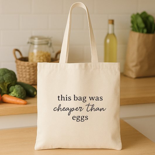 エコノミーおもしろいエッグミニマリスト食品 トートバッグ