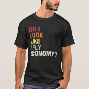 エコノミーを飛ばすように見えるかヴィンテージ旅行Fl Tシャツ