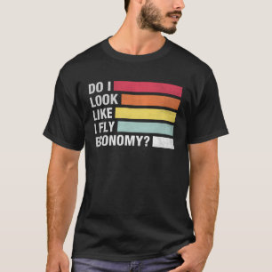 エコノミーを飛ばすように見えるかヴィンテージ旅行Fl Tシャツ