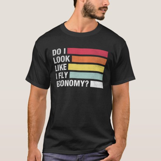 エコノミーを飛ばすように見えるかヴィンテージ旅行Fl Tシャツ (正面)