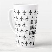 エコノミートラベル引用文を飛ぶように見える カフェラテマグ (左アングル)