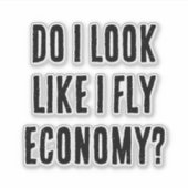 エコノミートラベル引用文を飛ぶように見える シール (正面)