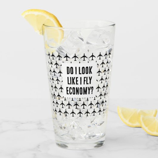 エコノミートラベル引用文を飛ぶように見える タンブラーグラス (アイス正面)