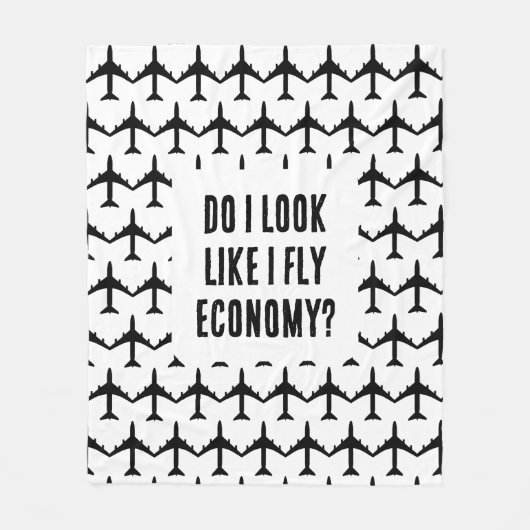 エコノミートラベル引用文を飛ぶように見える フリースブランケット (正面)