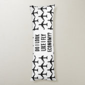 エコノミートラベル引用文を飛ぶように見える ボディピロー (裏面 (縦))