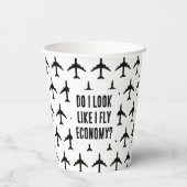 エコノミートラベル引用文を飛ぶように見える 紙コップ (裏面)