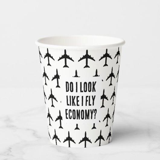 エコノミートラベル引用文を飛ぶように見える 紙コップ (裏面)