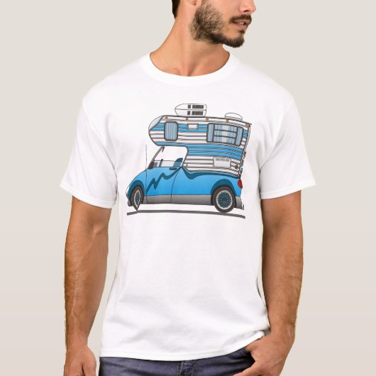 エコピックアップキャンパーブルー Tシャツ (正面)