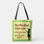 エコファームプロモーション、お客様のファームのUrlトートバッグ トートバッグ (裏面)