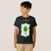 エコフレンドリーな常緑樹のデザインTシャツ Tシャツ (正面フル)