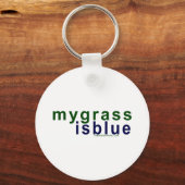 エコフレンドリーの草が青い キーホルダー (正面)