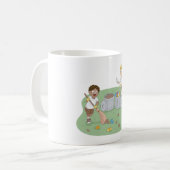 エコフレンドリーキッズ清掃キャンプ場リサイクル コーヒーマグカップ (正面左)