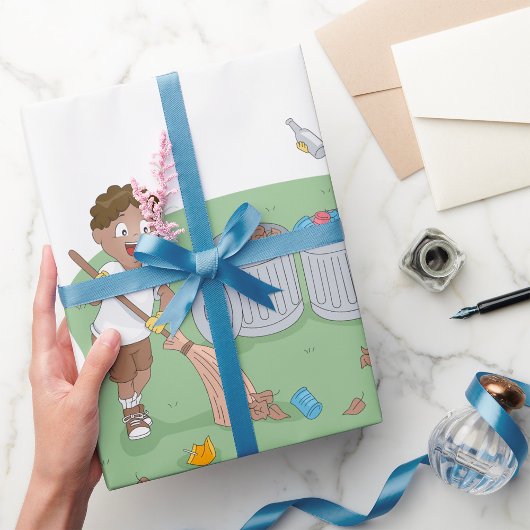 エコフレンドリーキッズ清掃キャンプ場リサイクル ラッピングペーパー