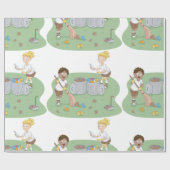 エコフレンドリーキッズ清掃キャンプ場リサイクル ラッピングペーパー (フラット)