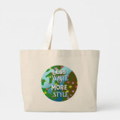 エコフレンドリースタイリッシュトートバッグ ラージトートバッグ (裏面)