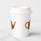 エコフレンドリーティーカップ – ティーポ魅力的ットデザイン 紙コップ (右)