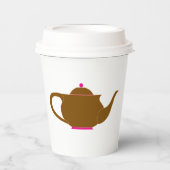 エコフレンドリーティーカップ – ティーポ魅力的ットデザイン 紙コップ (正面)