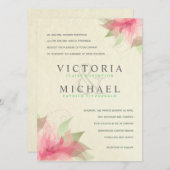 エコフレンドリーフォーマルベージュ色結婚式招待状 招待状 (正面/裏面)