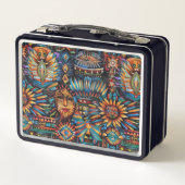 エコフレンドリーブラック「プレコロンビアタペストリー」ランチ メタルランチボックス (裏面)