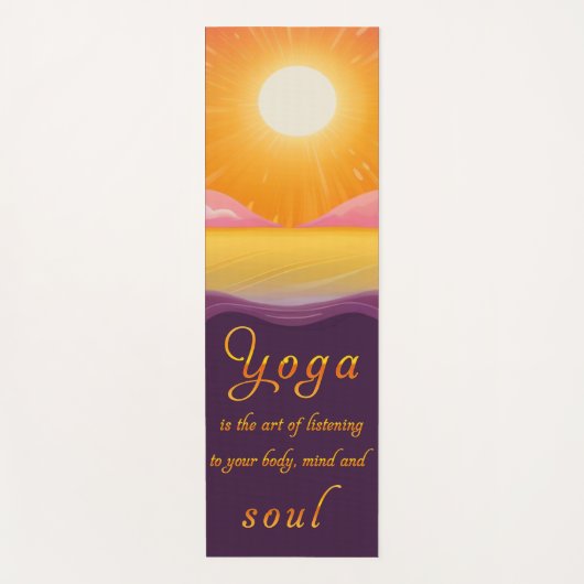エコフレンドリーヨガマットと感動的引用文 ヨガマット (正面)