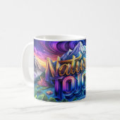 エコフレンドリーリーフデザインマグ – 自然のTouch コーヒーマグカップ (正面左)