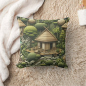 エコフレンドリー園と建物調和 クッション (ブランケット)