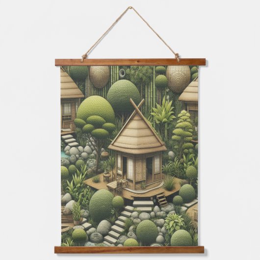 エコフレンドリー園と建物調和 吊り下げ型タペストリー (正面)