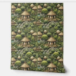 エコフレンドリー園と建物調和 壁紙