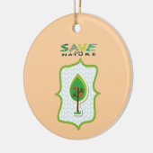 エコフレンドリー常緑デザイン セラミックオーナメント (左)