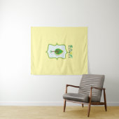 エコフレンドリー常緑デザイン タペストリー (インサイチュ(横))