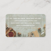 エコフレンドリー料理人 | 料理素朴デザイン 名刺 (裏面)