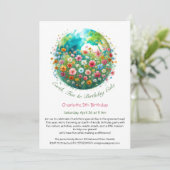 エコフレンドリー誕生日招待状 招待状 (スタンド正面)