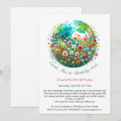 エコフレンドリー誕生日招待状 招待状 (正面/裏面)