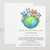 エコフレンドリー誕生日招待状 招待状 (正面/裏面)