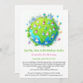 エコフレンドリー誕生日招待状 招待状 (正面/裏面)