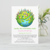 エコフレンドリー誕生日招待状 招待状 (スタンド正面)