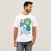 エコフレンドリー ステッカー コレクション Tシャツ (正面フル)