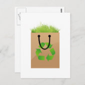 エコブラウンショッピングバッググラスリサイクル.png ポストカード (正面/裏面)