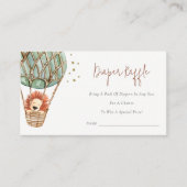 エコホットエアバルーンライオンおむつラッフルベビーシャワー エンクロージャーカード (正面)