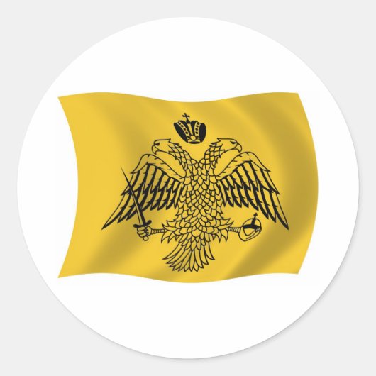 エコメッセージの愛国国旗のシール ラウンドシール (正面)