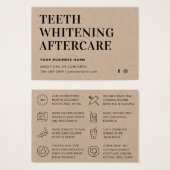 エコモダンクラフト歯のホワイトニングアフターケアカード (正面&裏面)