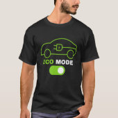 エコモード電動車両の再生可能な電気クリーン Tシャツ (正面)