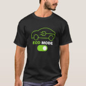 エコモード電動車両の再生可能な電気クリーン Tシャツ (正面)