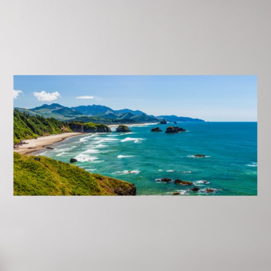 エコラ州パーク，オレゴン。三日月のパノラマ ポスター (正面)