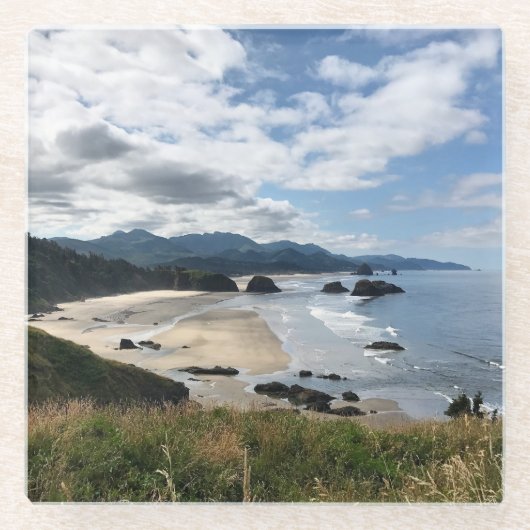 エコラ州ビーチ、オレゴン ガラスコースター (正面)