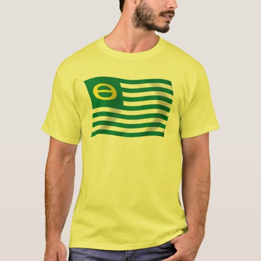 エコロジー運動フラグTシャツ Tシャツ (正面)
