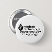 エコロジー/テクノロジー引用文 缶バッジ (正面&裏面)