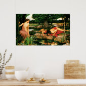 エコーと水仙(1903)～ファインアートキャンバス ポスター (キッチン)