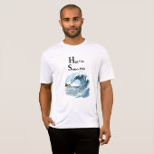 “エコーに漂う” 夏のサーフィンの波  Tシャツ (正面フル)